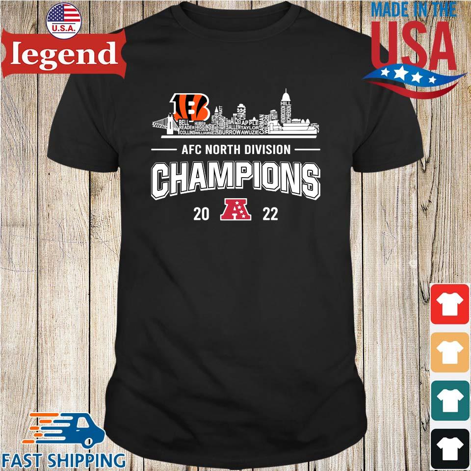 Cincinnati Bengals 2022 AFC North Division Champions Skyline Shirt, hoodie,  sweater, long sleeve and tank top