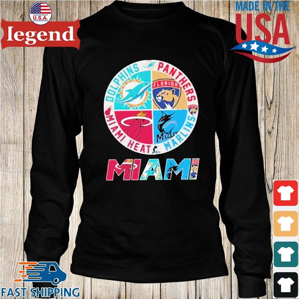 Official Miami Dolphins, Miami Heat, Miami Marlins and Florida Panthers  shirt, hoodie, sweater, long sleeve and tank top