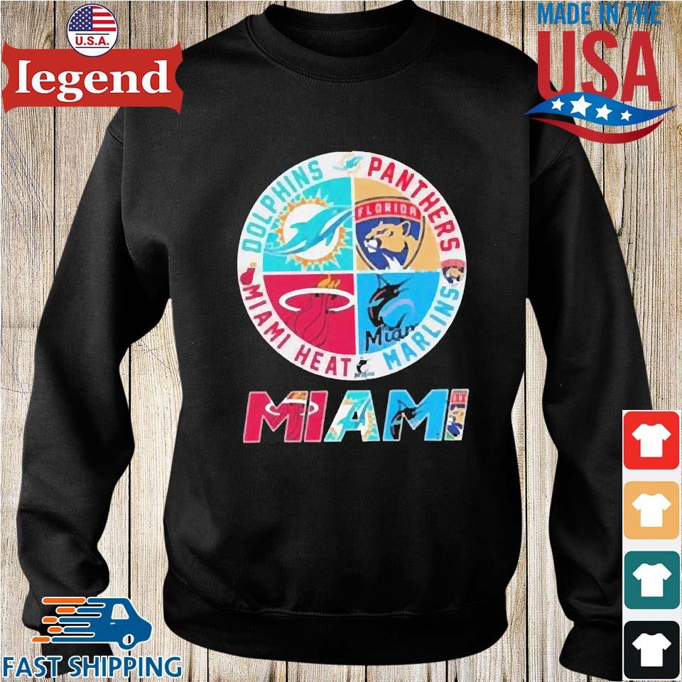 Official Miami Dolphins, Miami Heat, Miami Marlins and Florida Panthers  shirt, hoodie, sweater, long sleeve and tank top