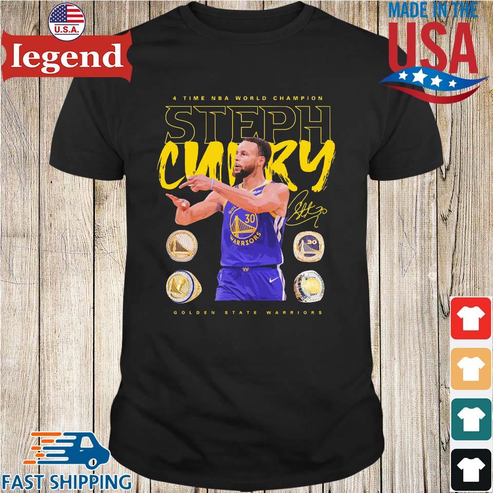 Steph Curry Golden State Warriors 4 Time NBA World Champion 4