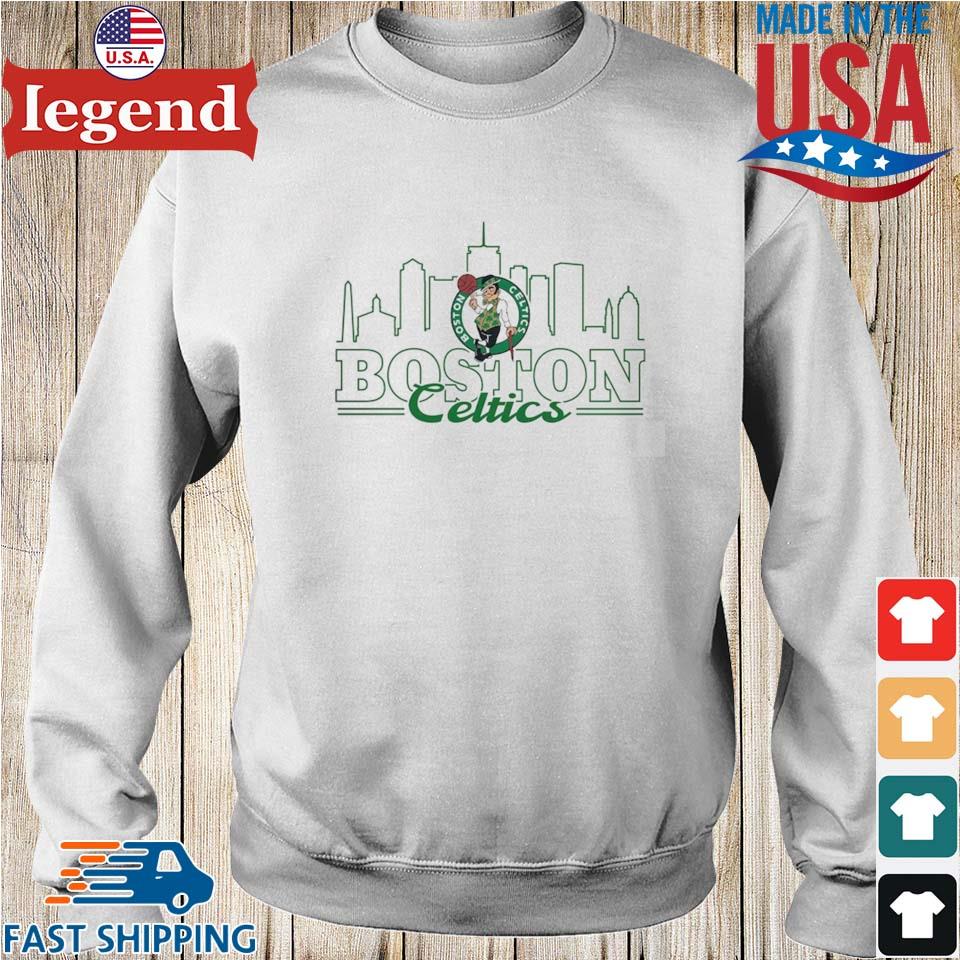 Women's Sportiqe Cream Boston Celtics Downtown Boston Ashlyn Crew Neck  Pullover Sweatshirt