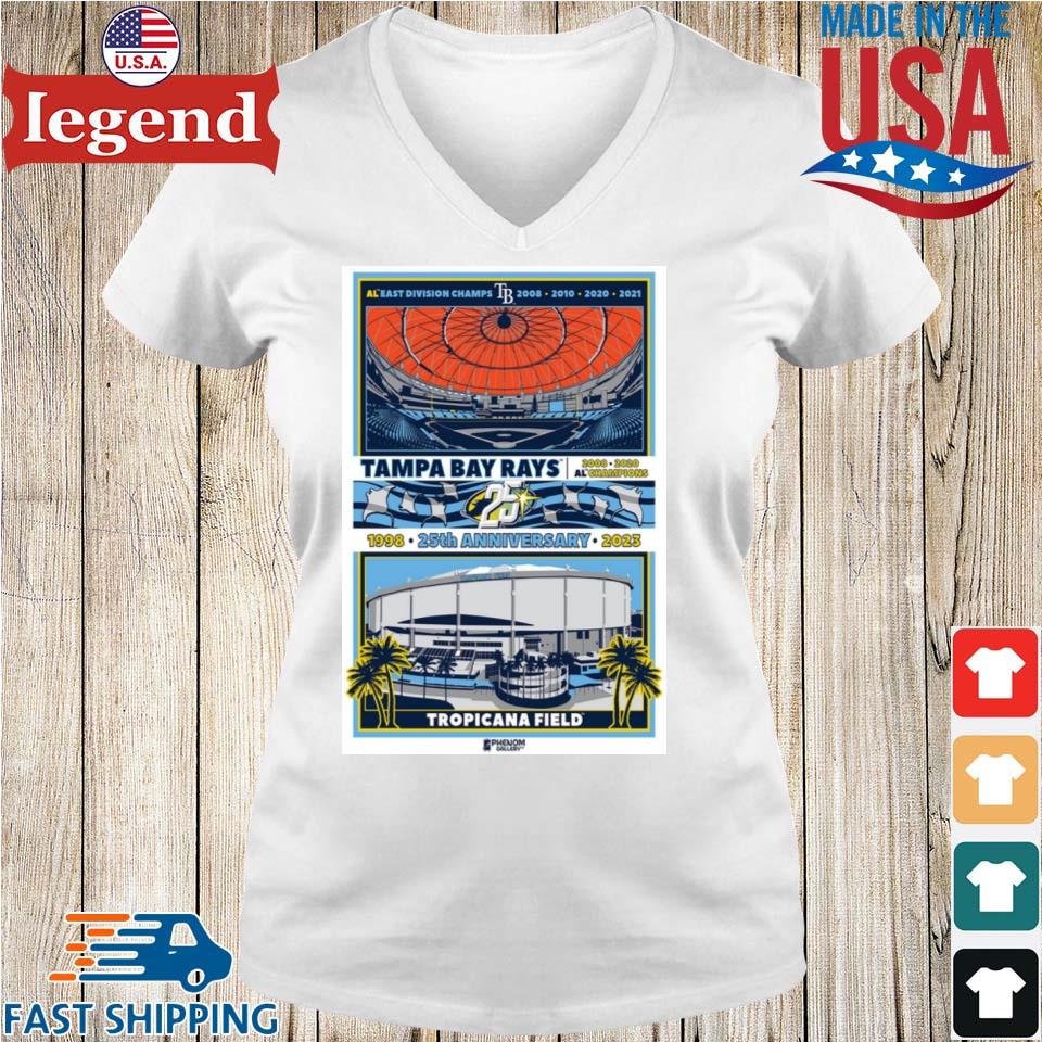 Official Tampa bay rays 25th anniversary 1998-2023 shirt, hoodie, sweater,  long sleeve and tank top