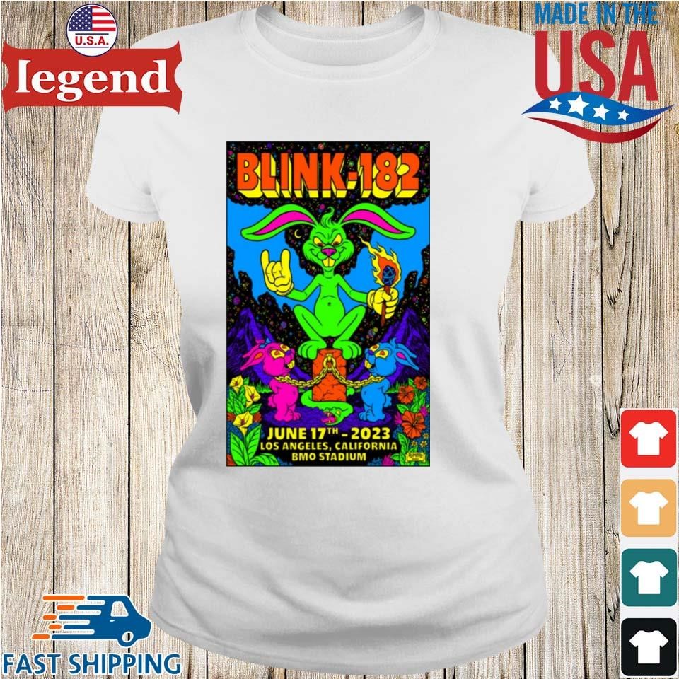 Official Blink-182 Bmo Stadium Los Angeles CA 2023 poster shirt in 2023