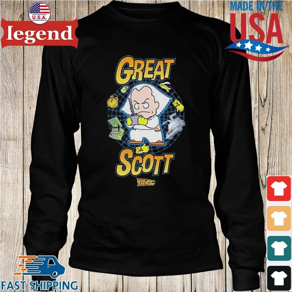 Back To The Future Anime Great Scott T-shirt,Sweater, Hoodie, And Long  Sleeved, Ladies, Tank Top