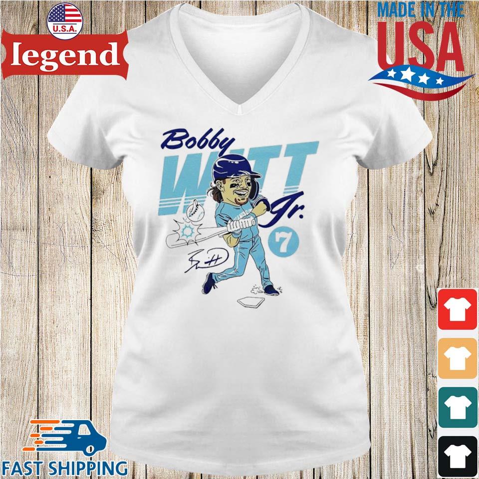 Official bobby witt jr. caricature 7 signatures T-shirt, hoodie, tank top,  sweater and long sleeve t-shirt