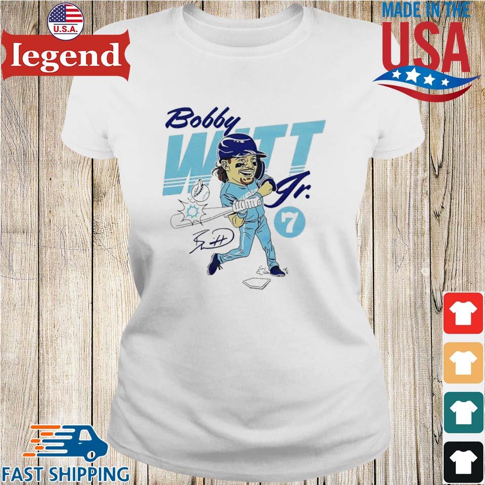 Official bobby witt jr. caricature 7 signatures T-shirt, hoodie, tank top,  sweater and long sleeve t-shirt