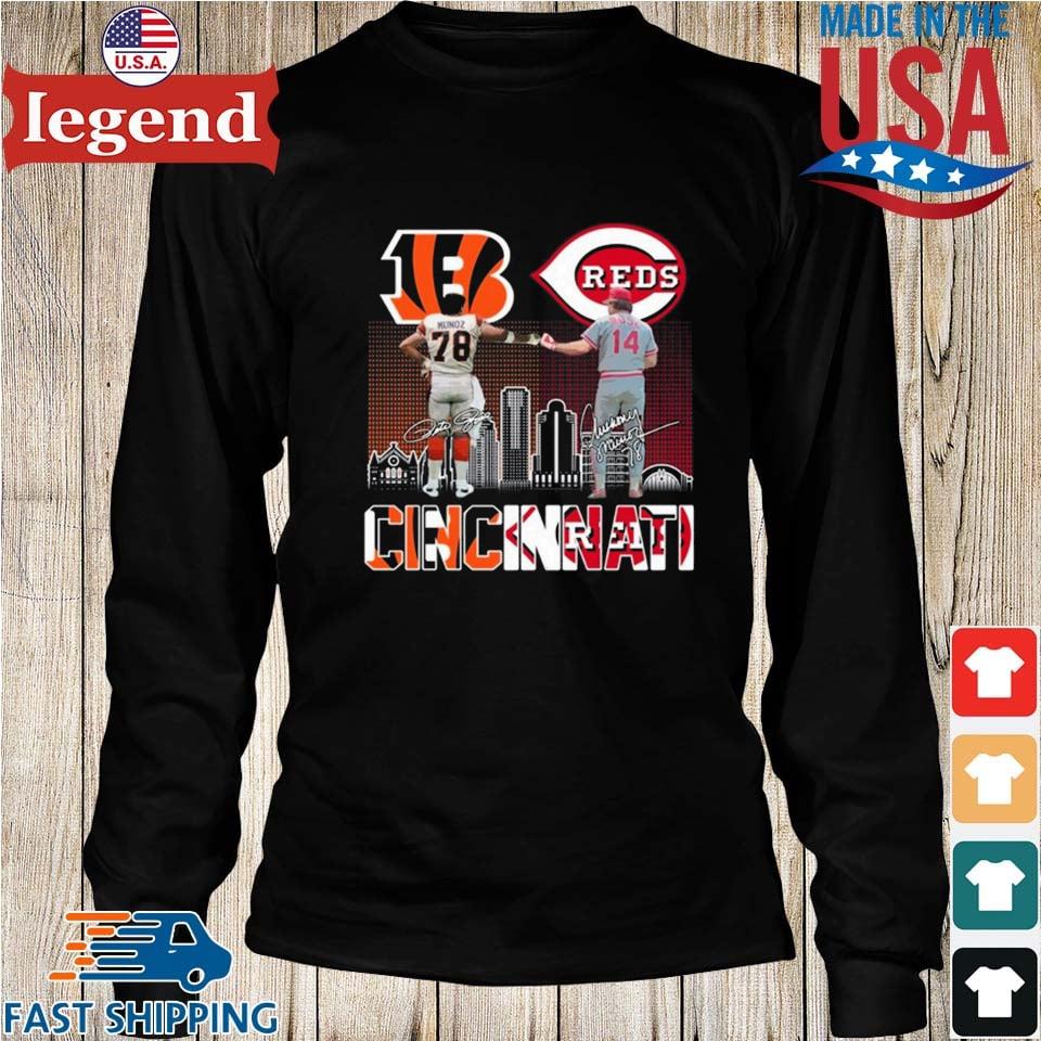 CincinnatI city cincinnatI bengals and cincinnatI reds baseball shirt,  hoodie, sweater, long sleeve and tank top