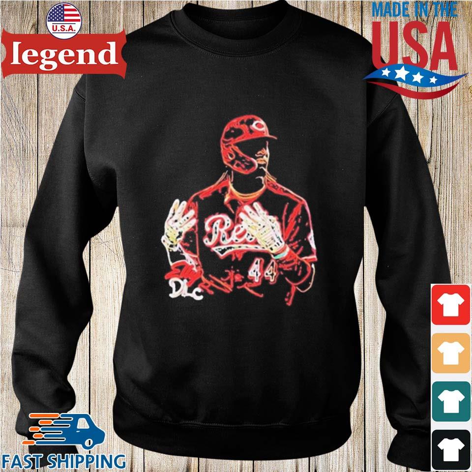 Reds Baseball Cincinnati Reds Elly de La Cruz #44 T-Shirt Medium Black