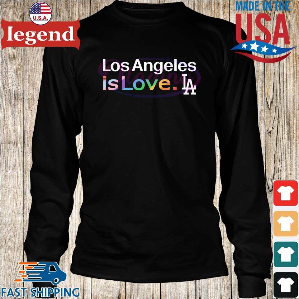 LA Dodgers Baseball Pride Love Is Love White Unisex Shirt T NEW S M L XL 2X