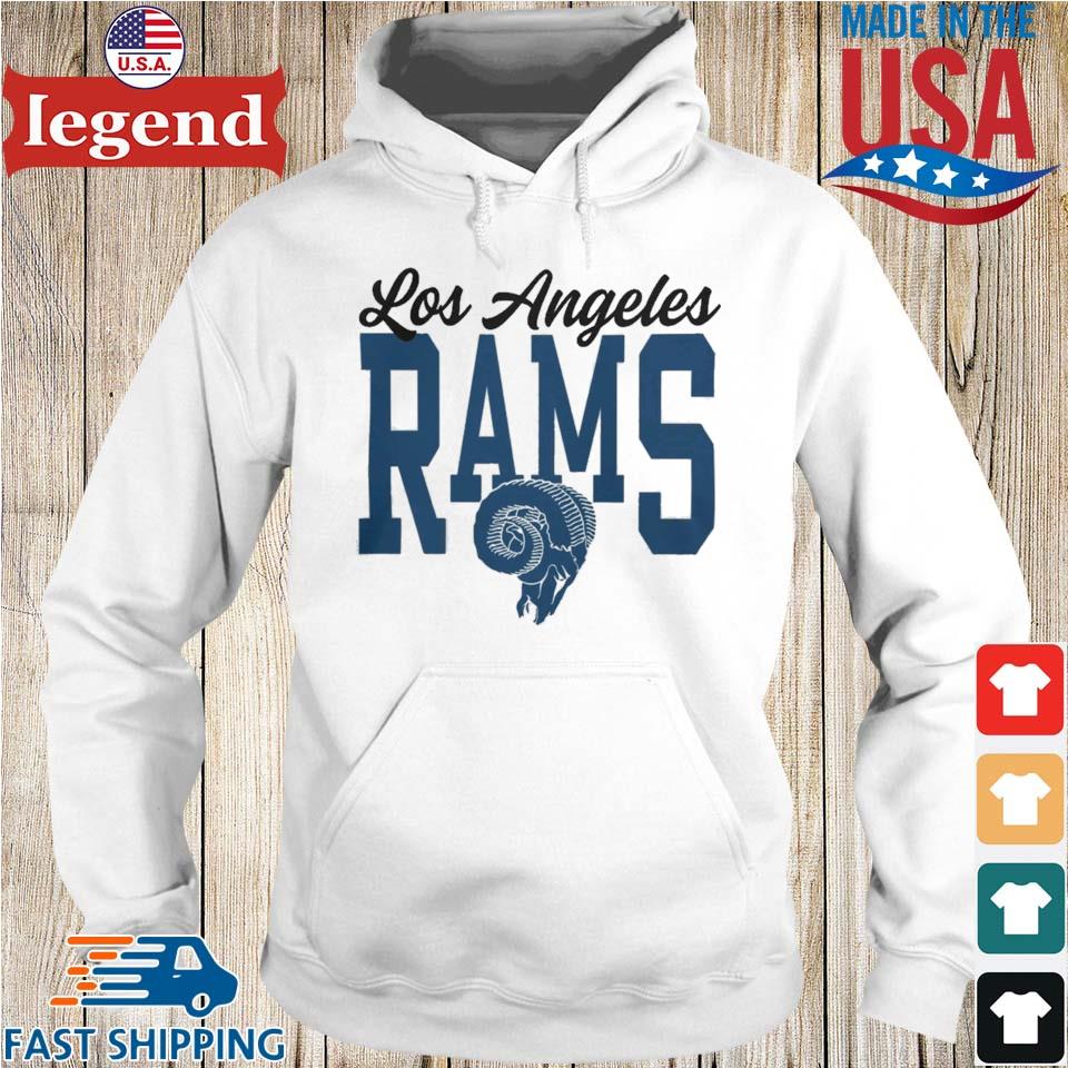 Women's Fanatics Branded Oatmeal Los Angeles Rams Motivating Force Lightweight V-Neck T-Shirt