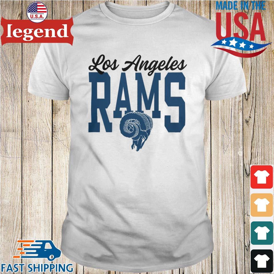Women's Fanatics Branded Oatmeal Los Angeles Rams Motivating Force Lightweight V-Neck T-Shirt