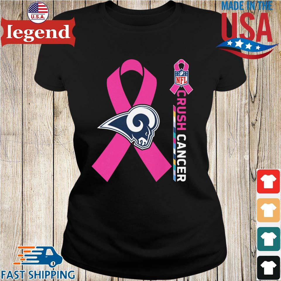 Los Angeles Rams Nfl Crush Cancer T-shirt,Sweater, Hoodie, And Long  Sleeved, Ladies, Tank Top