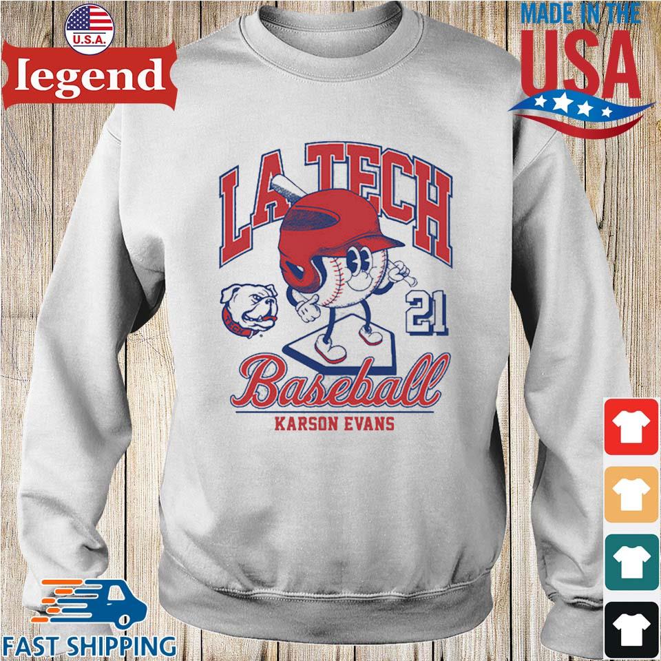 Louisiana Tech Bulldogs Karson Evans 2023 Ncaa Baseball T-shirt,Sweater,  Hoodie, And Long Sleeved, Ladies, Tank Top
