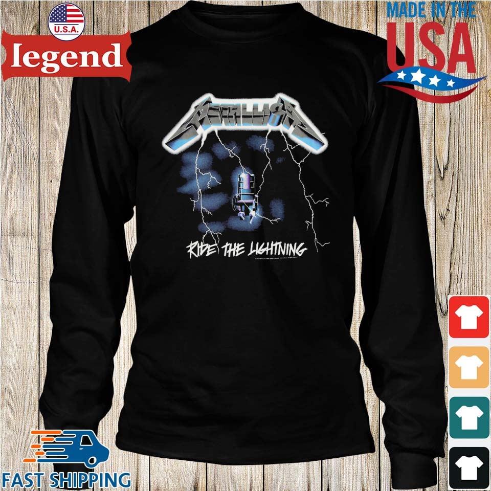 Official 2023 Metallica Ride The Lightning Glow In The Dark Shirt