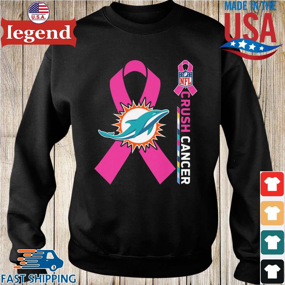 NFL x crush cancer miamI dolphins Shirt, hoodie, sweater, long sleeve and  tank top