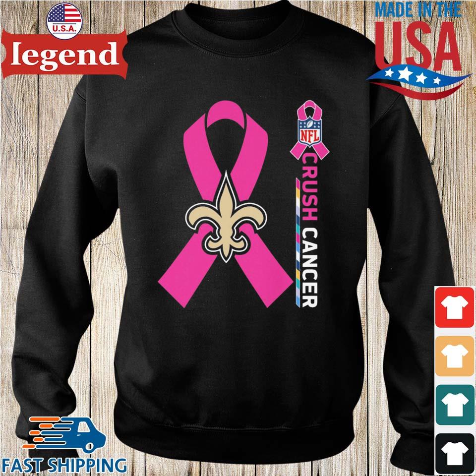 New Orleans Saints Nfl Crush Cancer T-shirt,Sweater, Hoodie, And Long  Sleeved, Ladies, Tank Top