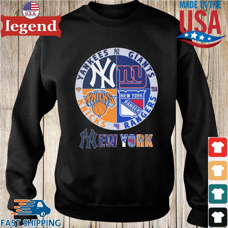 New York Yankees Giants Rangers And Knicks 2023 T-shirt,Sweater, Hoodie,  And Long Sleeved, Ladies, Tank Top