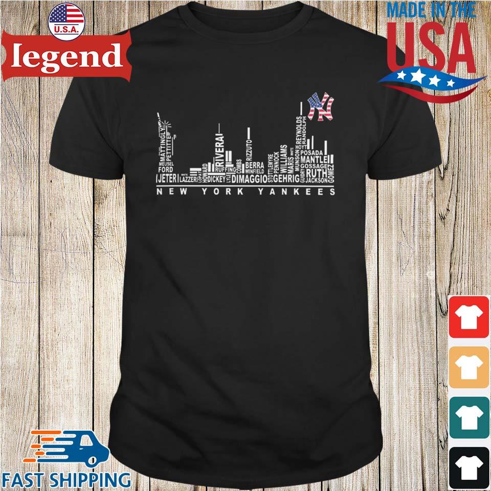 New York sport team, New York Yankees and Buffalo Bill Players name city skyline  shirt, hoodie, sweater, long sleeve and tank top