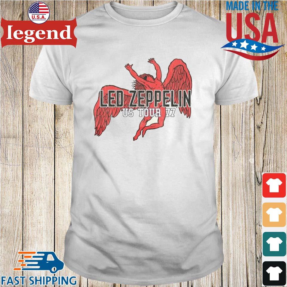 Official Led Zeppelin Us Tour 77 Icarus Vintage T-shirt,Sweater