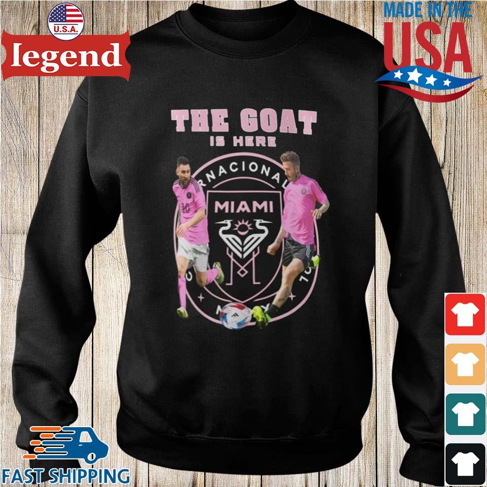 Lionel Messi The Goat Is Here Inter Miami Pink Shirt