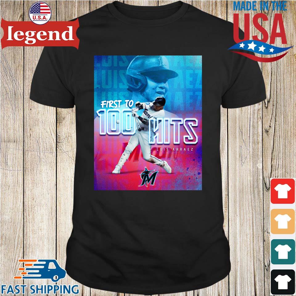 Official Luis Arraez Miami Marlins First 100 Hits Long Sleeves T Shirt -  Limotees