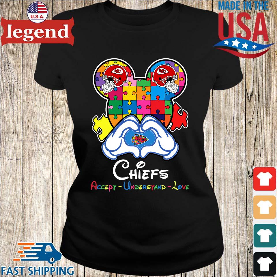 I Love The Chiefs Mickey Mouse Kansas City Chiefs T-Shirt - T-shirts Low  Price