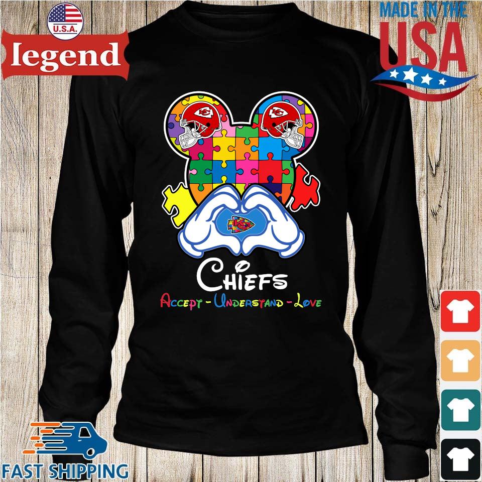 I Love The Chiefs Mickey Mouse Kansas City Chiefs T-Shirt - T-shirts Low  Price