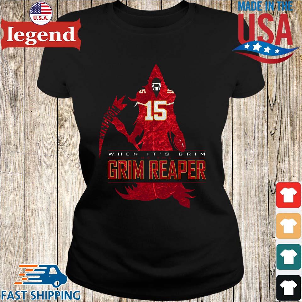 Patrick Mahomes The Grim Reaper T-Shirt Front and Back