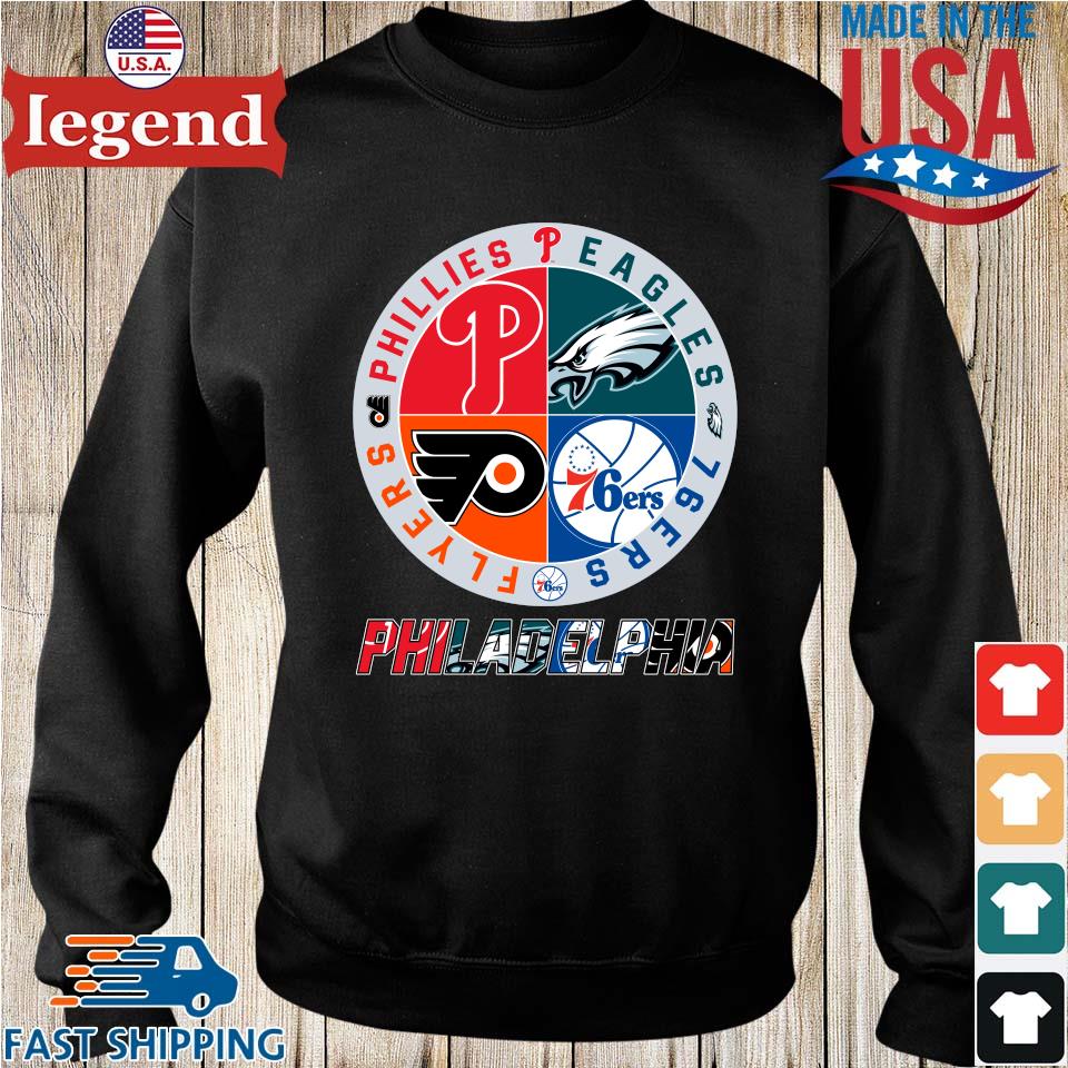 Original Philadelphia sports teams Philadelphia 76ers Eagles Flyers Phillies  and Philadelphia Union shirt, hoodie, sweater, longsleeve t-shirt