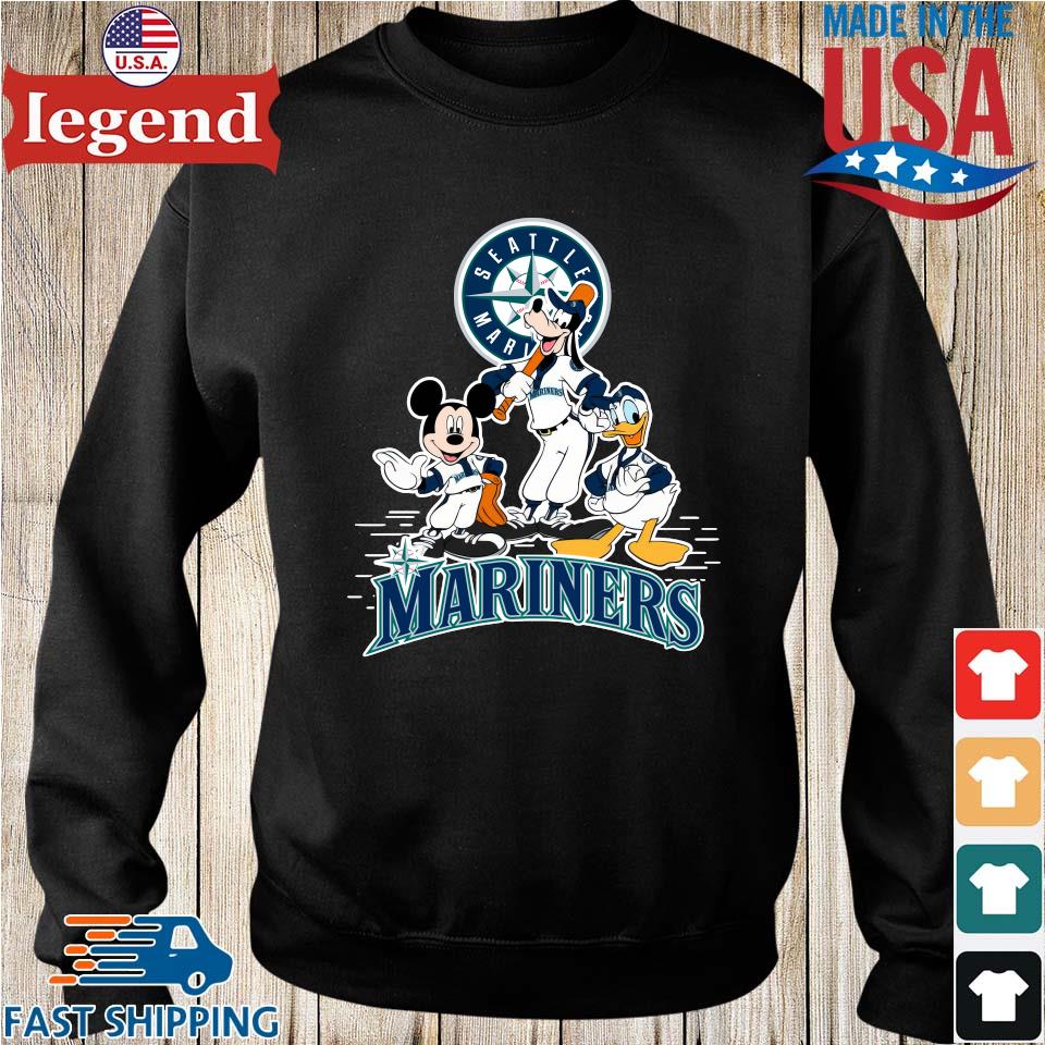 MLB Seattle Mariners Mickey Mouse Donald Duck Goofy Baseball T Shirt T Shirt