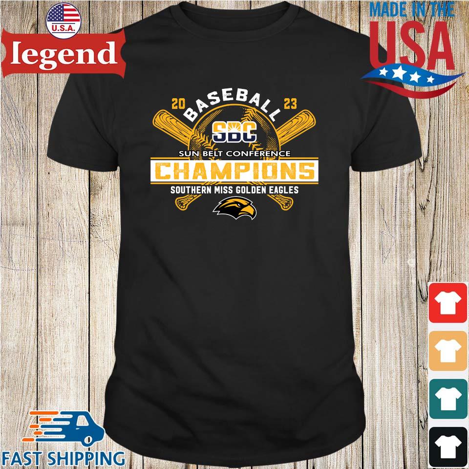 Southern Miss Golden Eagles 2023 Sun Belt Baseball Conference Champions  Shirt