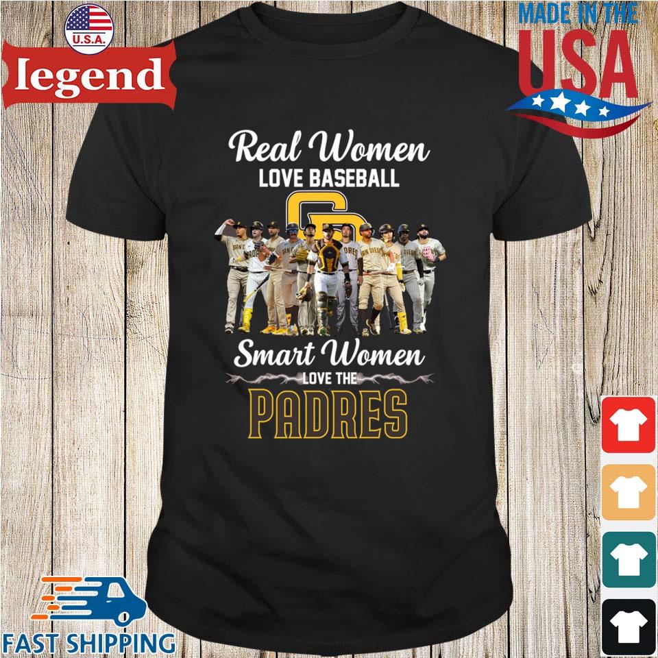 Real women love baseball smart women love the padres shirt, hoodie