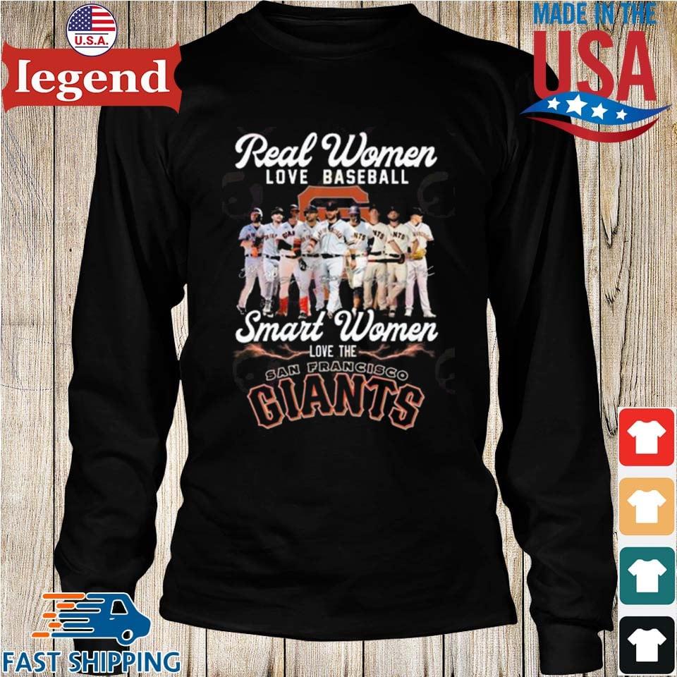 Real Women Love Baseball Smart Women Love The San Francisco Giants  Signatures T-shirt,Sweater, Hoodie, And Long Sleeved, Ladies, Tank Top