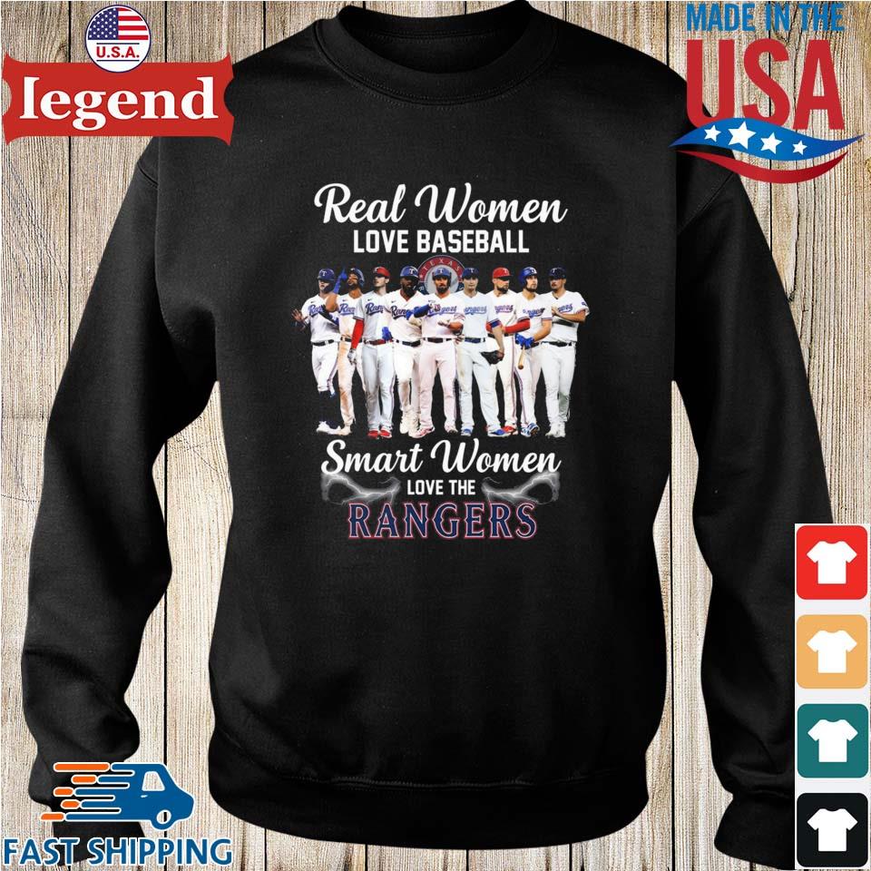 Texas Rangers Real Women Love Baseball Smart Women Love The Texas Rangers  Unisex T-Shirt, hoodie, sweater, long sleeve and tank top