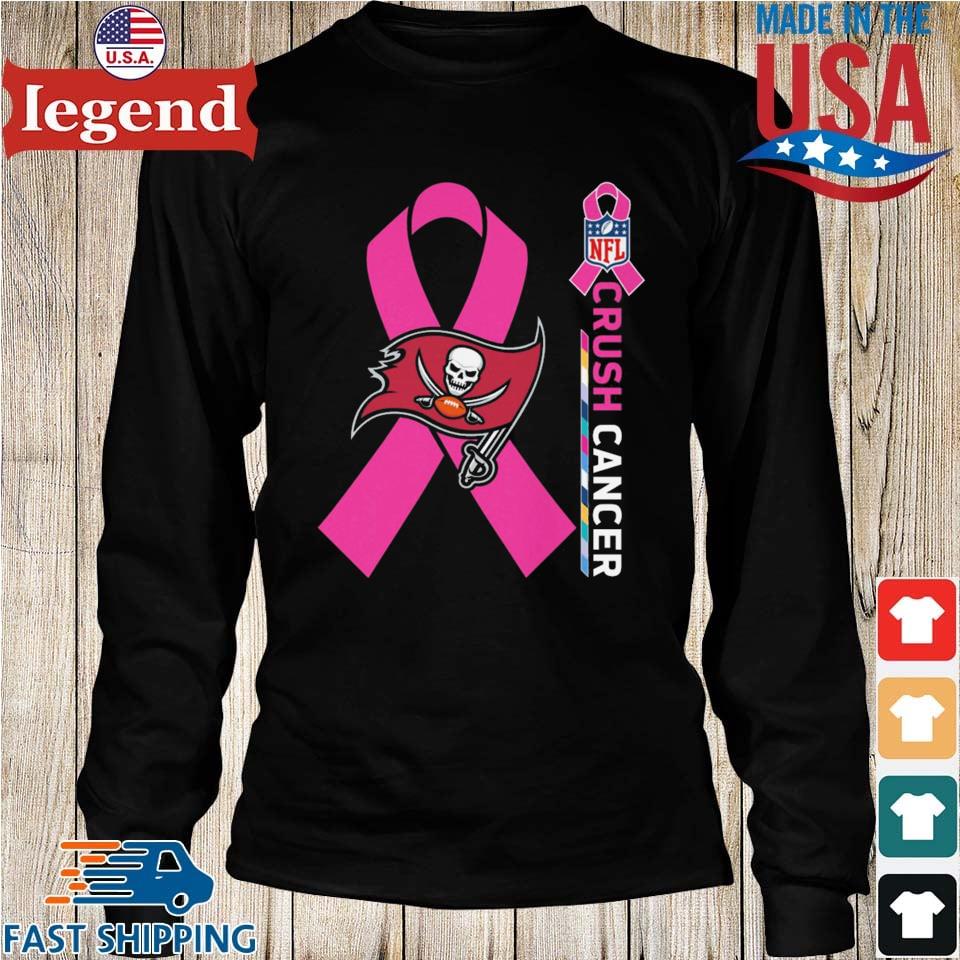 Crush Cancer Tampa Bay Buccaneers NFL Shirt Cancer Support Women Men Shirt  - Best Seller Shirts Design In Usa