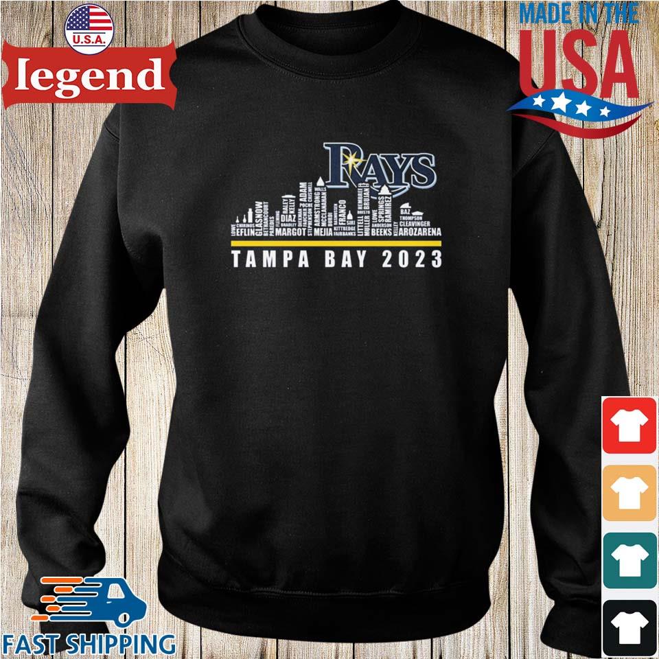 Logo Tampa bay rays 2023 season team players names in city shirt, hoodie,  longsleeve, sweater