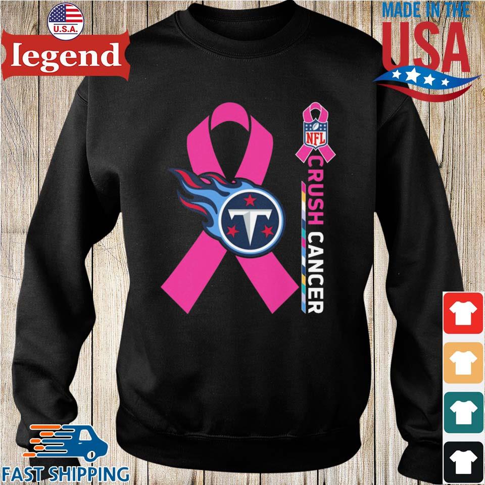 Tennessee Titans logo nfl crush cancer shirt, hoodie, sweater and v-neck t- shirt