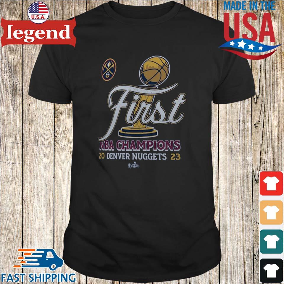 Unisex Stadium Essentials Navy Denver Nuggets 2023 NBA Finals Champions T- Shirt, hoodie, sweater, long sleeve and tank top