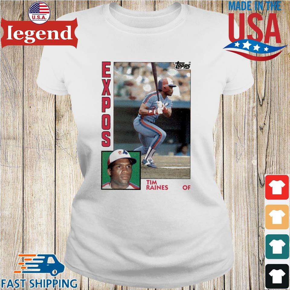 1984 Topps Baseball Tim Raines Expos T-shirt,Sweater, Hoodie, And Long  Sleeved, Ladies, Tank Top