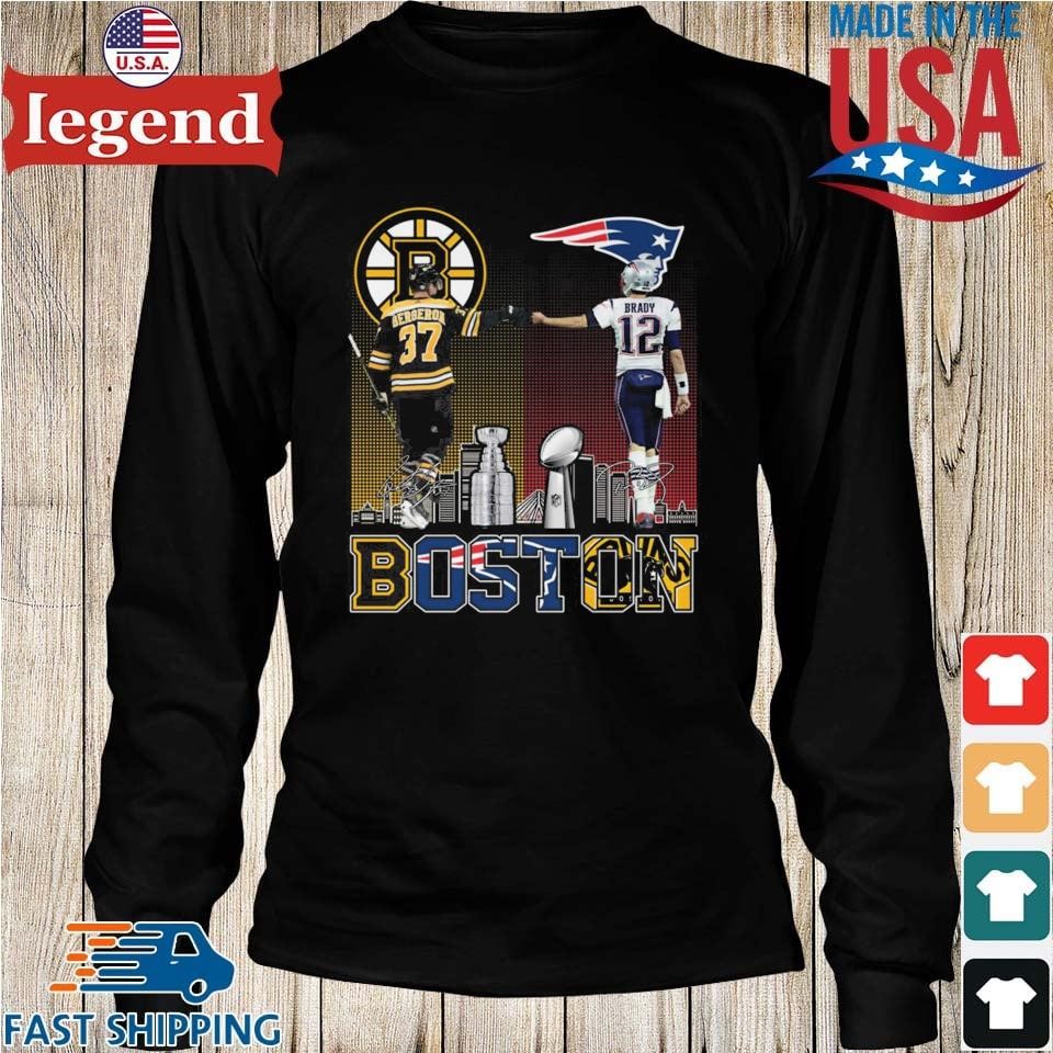 Boston Bruins Bergeron And New England Patriot Tom Brady Champions