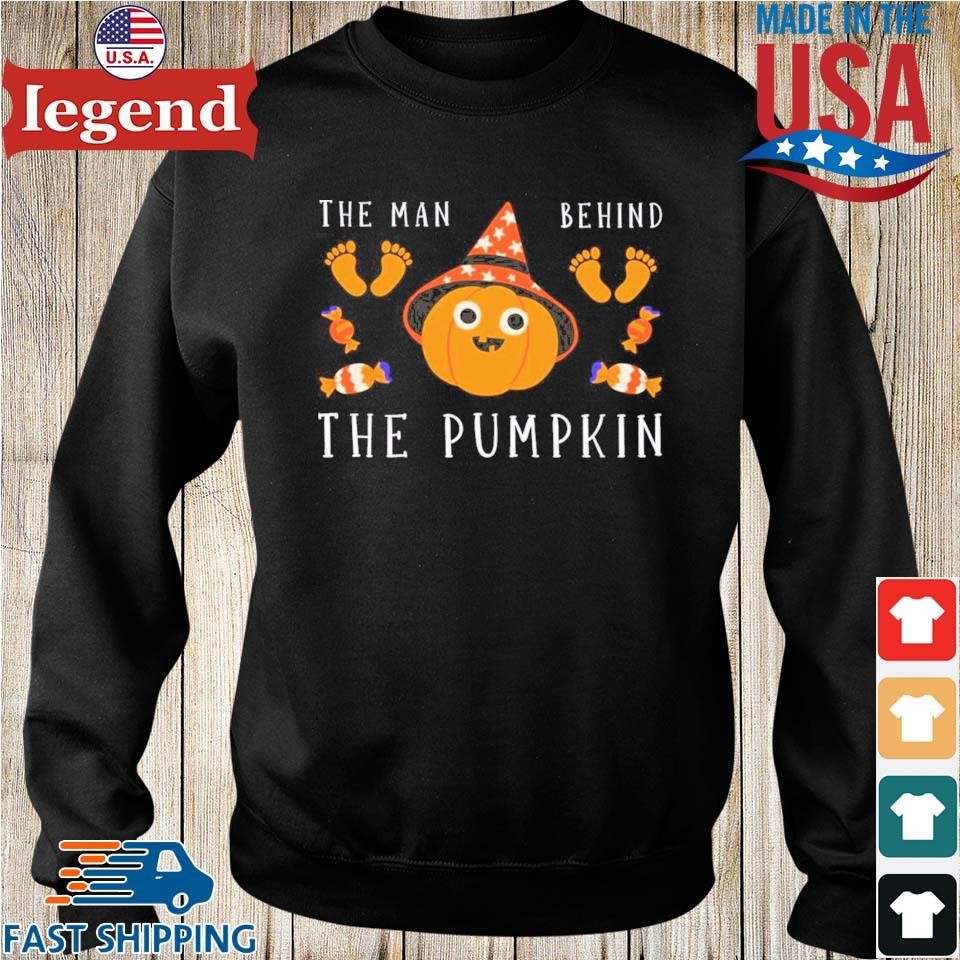 Guy Behind The Pumpkin Funny Halloween Pregnancy S T-Shirt