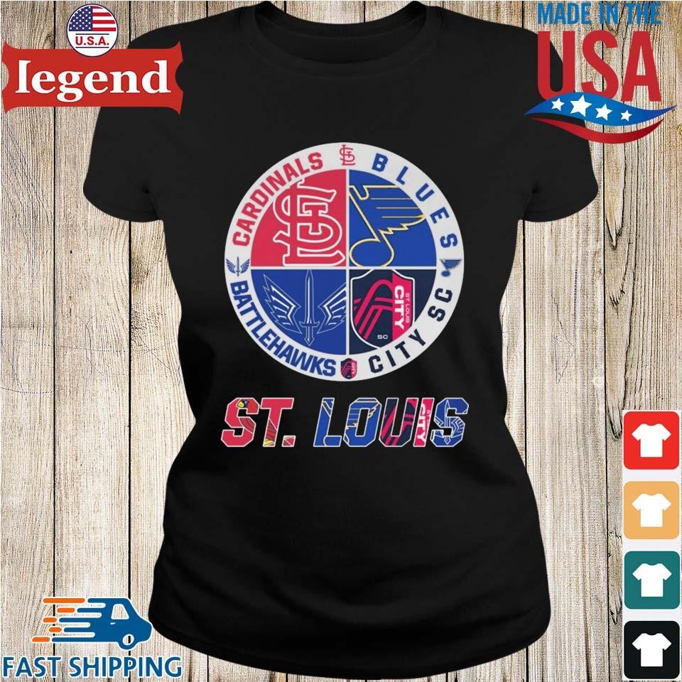 Saint Louis Blues City SC Battlehawks and Cardinals shirt, hoodie, sweater,  long sleeve and tank top