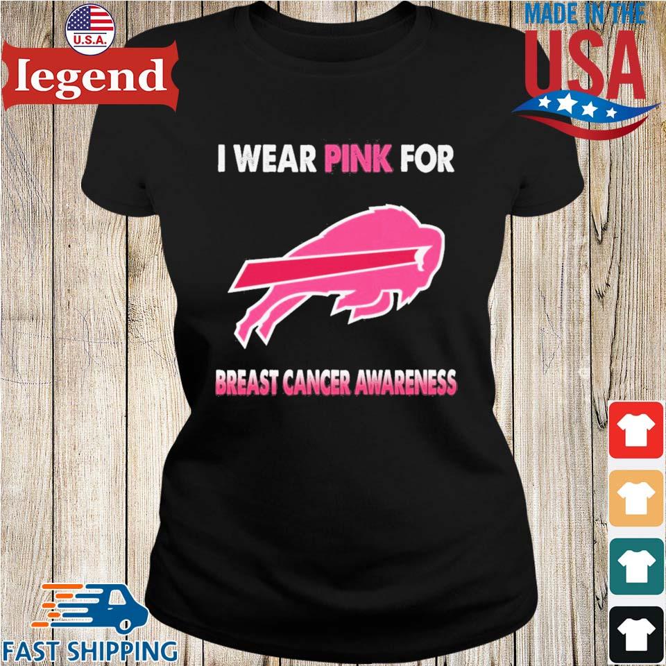 BUFFALO BILLS PINK BREAST CANCER AWARENESS T-SHIRT, NEW FREE SHIP