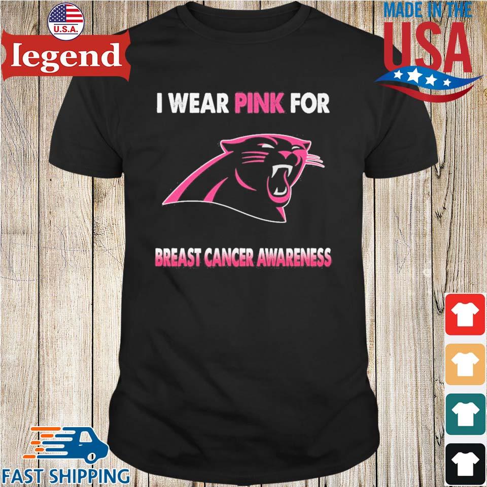 Carolina Panthers I Wear Pink For Breast Cancer Awareness 2023 T-shirt,Sweater,  Hoodie, And Long Sleeved, Ladies, Tank Top