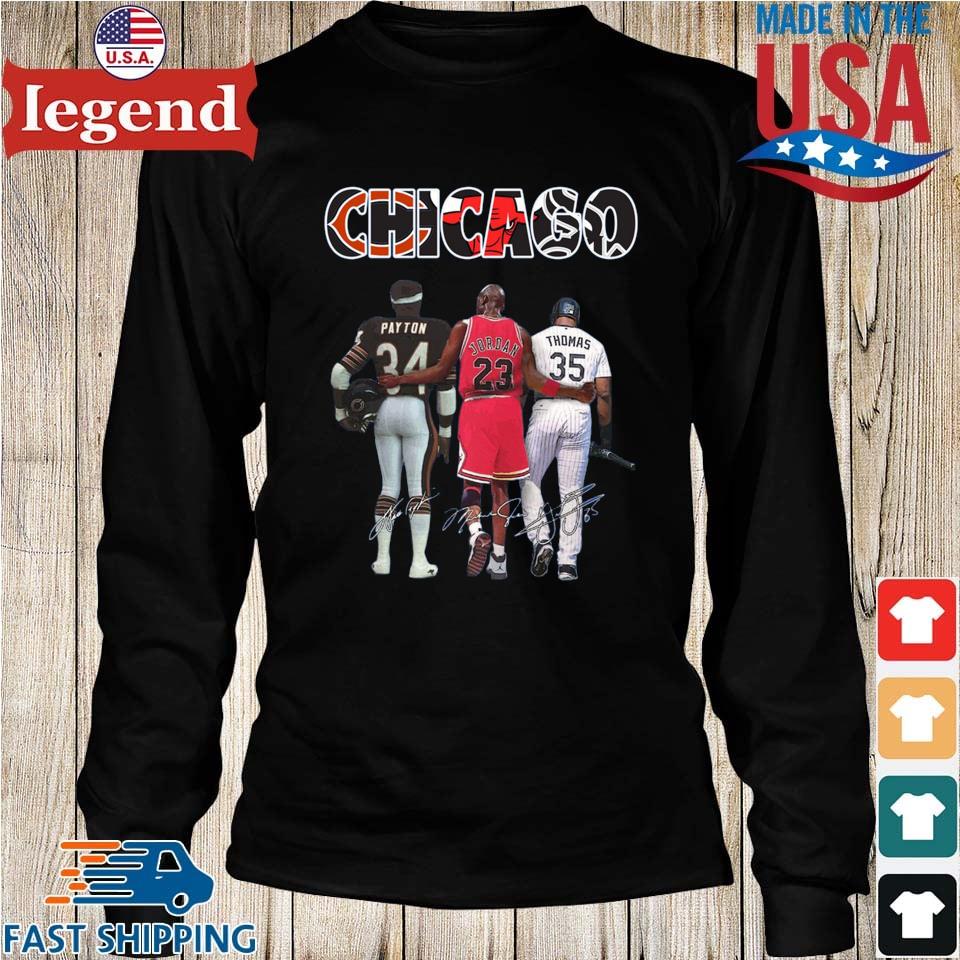 Chicago Bear Payton Bulls Jordan And White Sox Thomas T Shirt