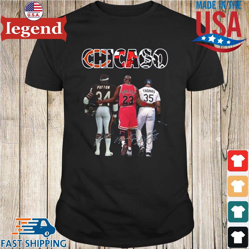 Buy Chicago Bear Payton Bulls Jordan And White Sox Thomas Shirt For Free  Shipping CUSTOM XMAS PRODUCT COMPANY