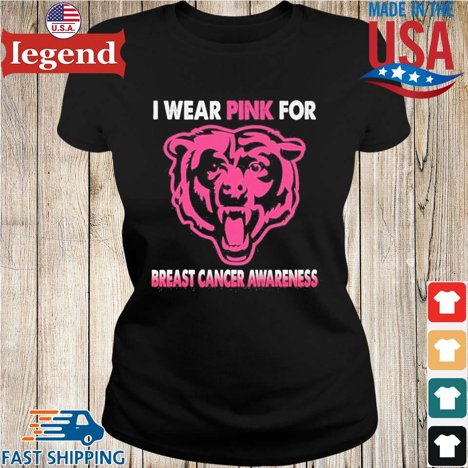 Chicago Bears I Wear Pink For Breast Cancer Awareness shirt, hoodie,  sweater, long sleeve and tank top