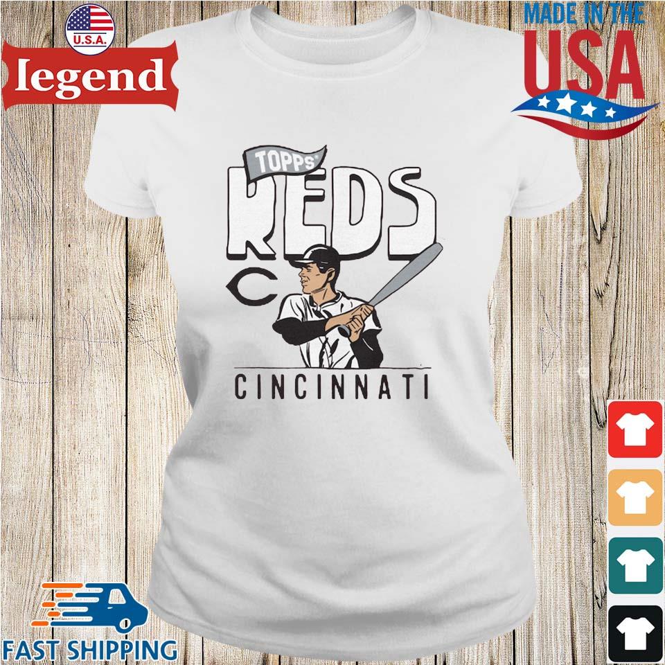 Cincinnati Reds T-Shirt from Homage. | Charcoal | Vintage Apparel from Homage.