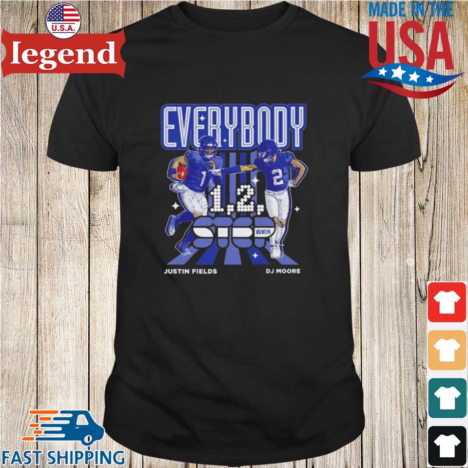 D.J. Moore And Justin Fields Everybody Chicago Bears 1 2 Step Shirt