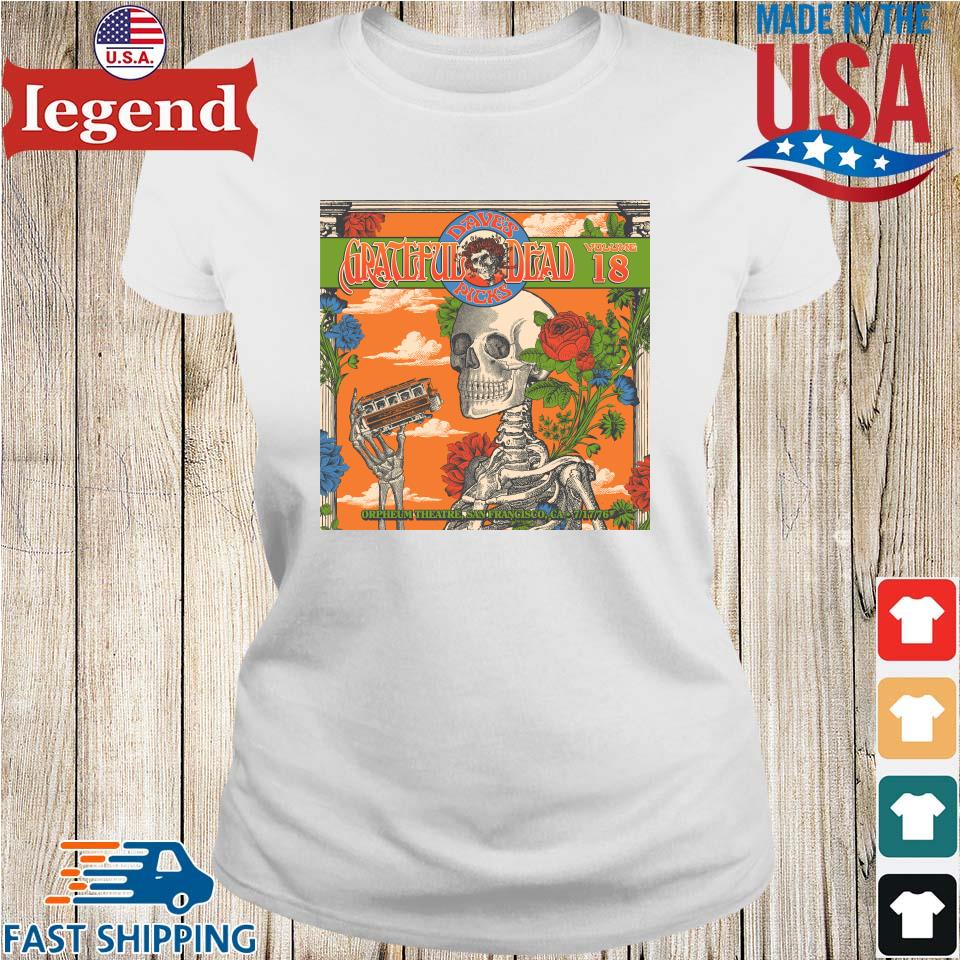 Grateful Dead Bertha Skull and Roses Shirt Short Sleeve T 